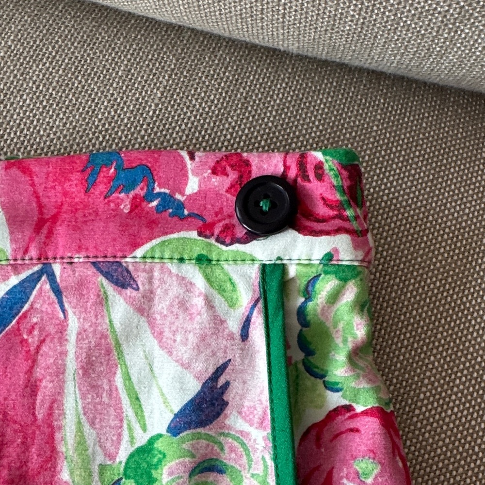 Frances Valentine Pink and Green Floral Scooter Skirt Skort - Picture 3 of 8